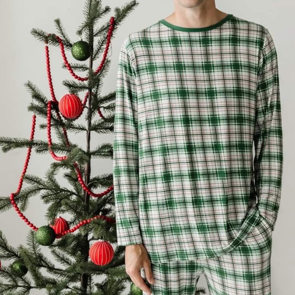 Men’s Little Sleepies Noel Plaid Pajama Shirt - Picture 2 of 7